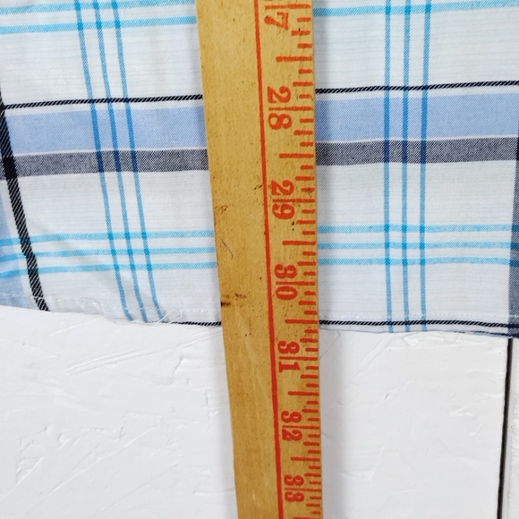 NWT Vese Men's Shirt Large Plaid Button Up Pockets Short Sleeves - Picture 6 of 10